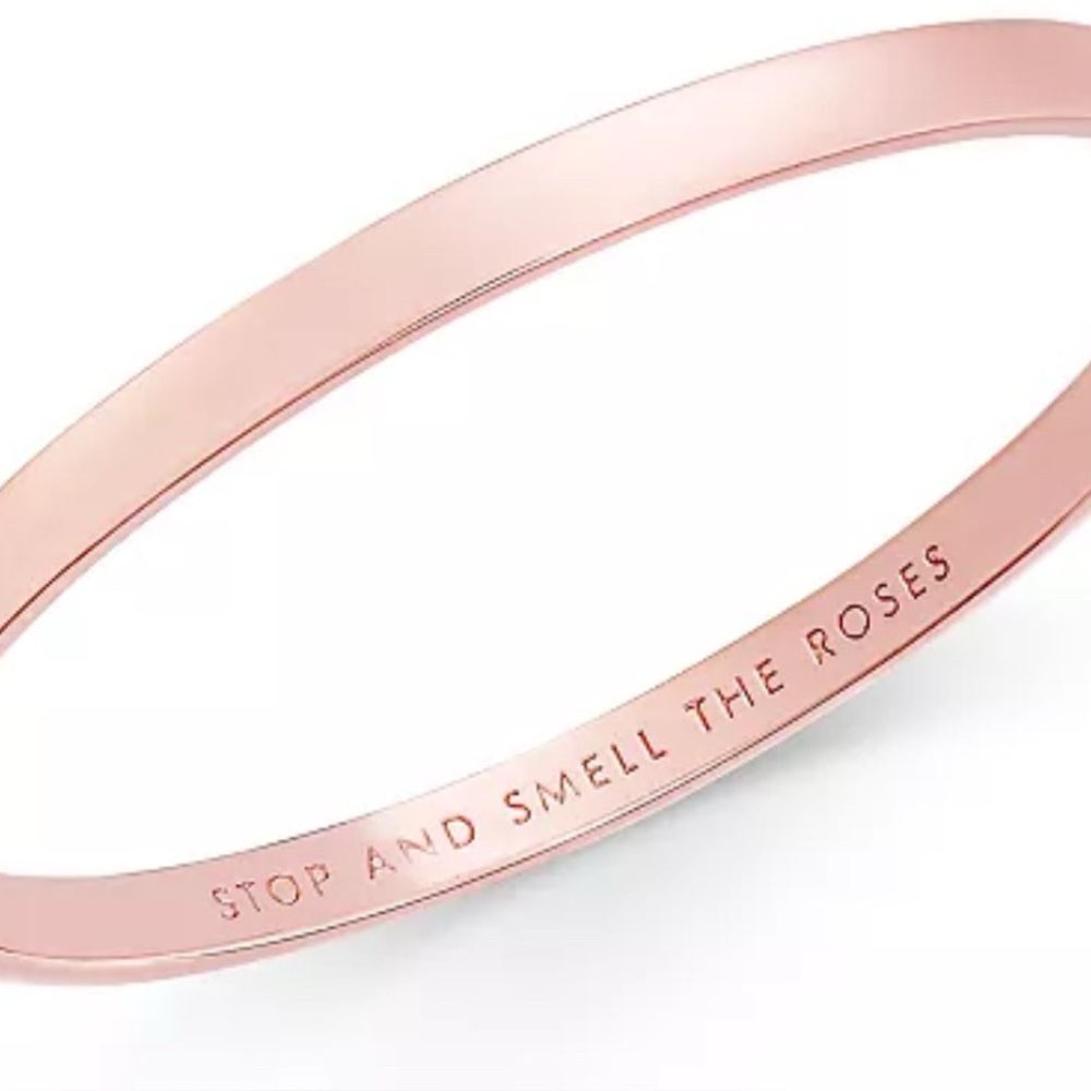 NWT’ Kate Spade Rose Gold Tone Idiom Bangle Bracelet